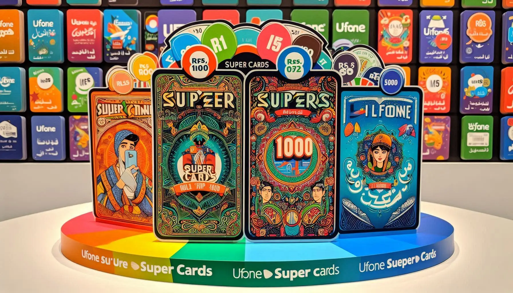 This image is about the "Types of Ufone Super Cards"